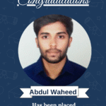 Certificate celebrating Abdul Waheed as AI/ML Developer at Innomick Tech Pvt Ltd, with a circular portrait and the word 'Congratulations' at top.