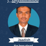 Congratulatory certificate poster for Jaadish, showing a formal portrait in a circle, with name Jaadish, role Firmware Engineer, and company RioSH Tech Pvt Ltd.